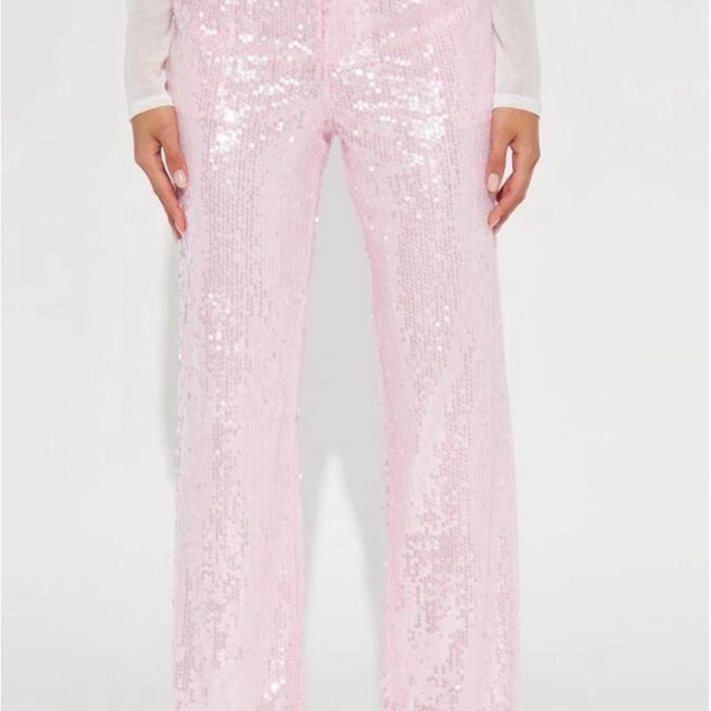 Pink Sequin Women's Pants fashion nova - new